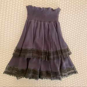 Maje skirt, navy with black lace. Size 1